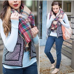 Herringbone Puffer Vest